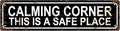CALMING CORNER Vintage Metal Tin Street Sign Bar Cafe Garage Cave Home Room Wall Bathroom Farmhouse Garden Porch Patio Decor, 16 x 4 Inch