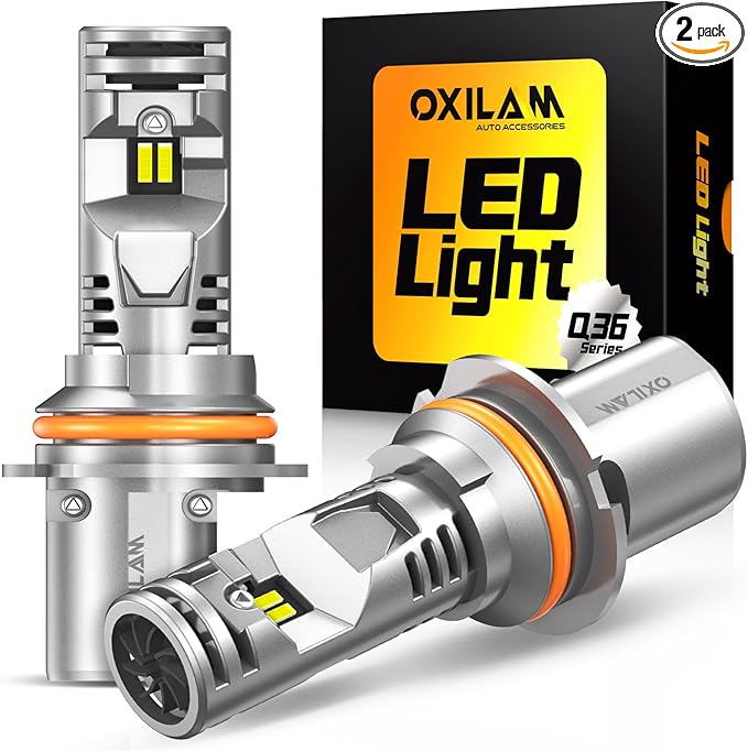 OXILAM 9007/HB5 LED Bulb, 900% Brighter, 3 Min Quick Install, 20 Years Lifespan, No Flicker, 99% Compatibility