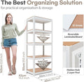 HOMEDANT House 5 Tier 24.4" W Laminated Metal Shelving Unit Adjustable Storage Utility Rack Heavy Duty Shelves Organization Multipurpose Shelf Kitchen Garage Pantry Closet 10 Pack