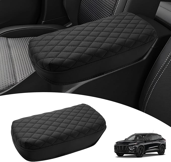 Shademax Custom for 2024 2025 2026 Chevy Trax Center Console Cover Armrest Cover for Chevrolet Trax LS/1RS/LT/2RS/ACTIV, Arm Rest Cushion Pad Leather Middle Console Lid Protector Trax Accessories