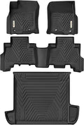YITAMOTOR Floor Mats & Cargo Liner Set Fit for Toyota 4Runner 2024, Custom Fit TPE All-Weather Floor Liners 2013-2024 Toyota 4Runner 5 Passenger Model w/o Sliding Rear Tray, Black