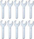 HARFINGTON 10pcs Small Wrench Open End Wrench 22x126x2.8mm Metric U-Shaped Single Open Ended Spanner Super Thin Small Flat Head Galvanizing Wrench for Automotive Repair Furniture Assembly