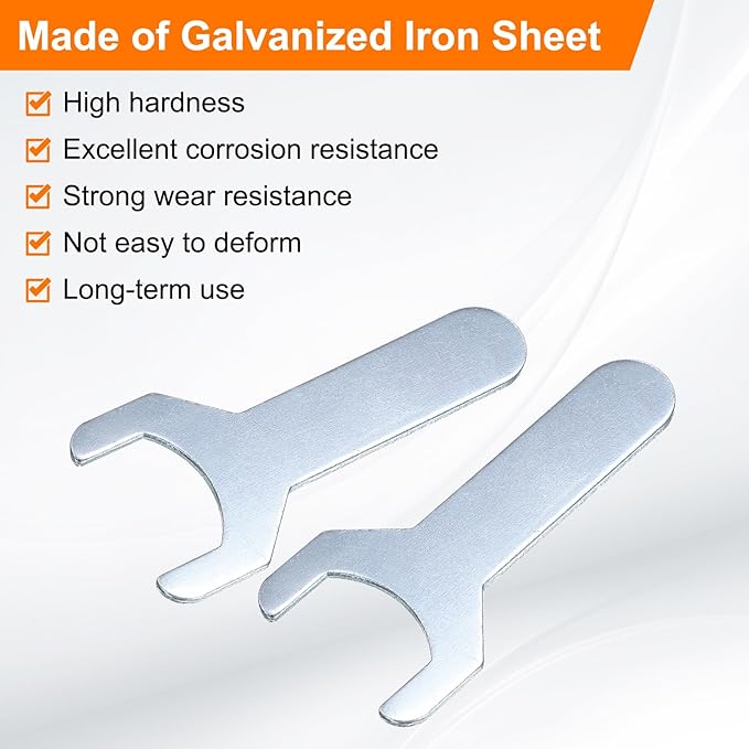 HARFINGTON 10pcs Small Wrench 22x70x2mm Metric U-Shaped Single Open Ended Spanner Super Thin Flat Head Galvanizing Wrench for Automotive Repair Furniture Assembly