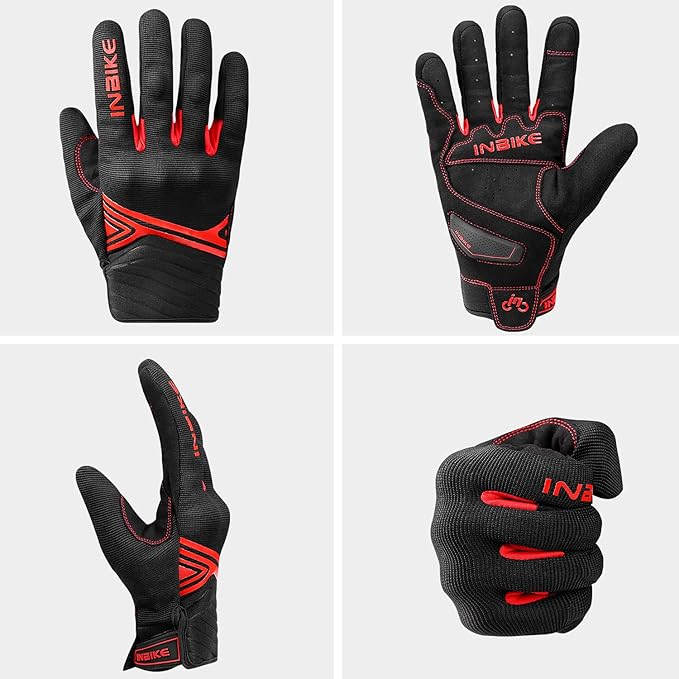 INBIKE Breathable Mesh Motorcycle Gloves Touchscreen with TPR Palm Pad Hard Knuckles