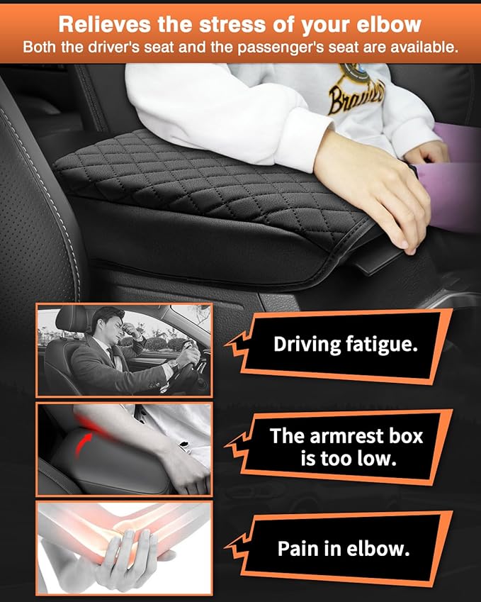 Shademax Custom for 2026 2025 Toyota 4Runner Center Console Cover Armrest Cover for 4Runner Accessories 2025 Arm Rest Cushion Pad Leather Middle Console Cover Armrest Seat Box Protector Anti-Scratch