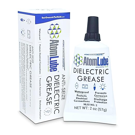 Dielectric Grease, 2 Oz. Tube | Waterproof Dielectric Silicone Grease for Electrical Connectors, Switches, and Sensors | Safe High Temp Grease & Multipurpose Electric Grease