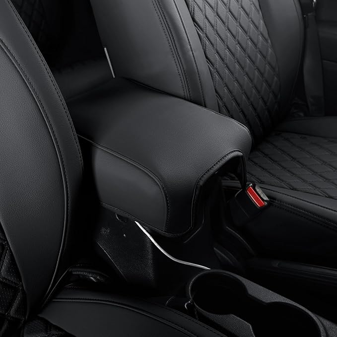 GIANT PANDA Customized Front Car Seat Covers for Jeep Wrangler JK 2/4 Door Sahara Sport Rubicon Unlimited Altitude 2013 2014 2015 2016 2017,Faux Leather - (Black)