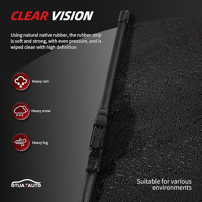 OTUAYAUTO Windshield Wiper Blades - Replacement for Jaguar F-PACE 2017-2025, Front and Rear Wipers Set, Top Lock - 26"+19"+13" (Pack of 3)