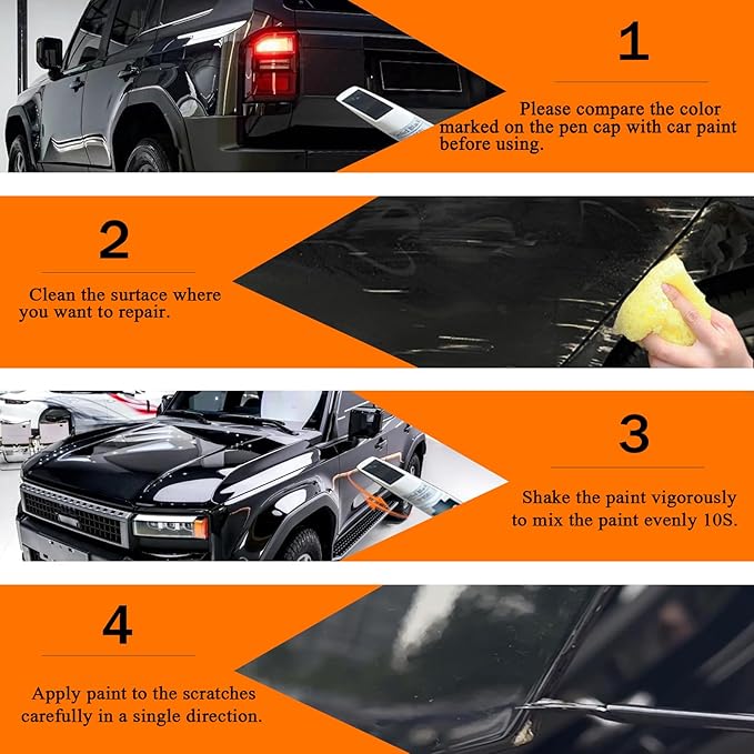 040 Super White/Ice Cap Touch Up Paint for Toyota, Car Paint Pen Scratch Repair Two-In-One Touch Up Paint, Premium Car Scratch Remover for Deep Scratches