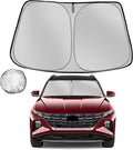 Windshield Sun Shade for 2022-2025 Hyun-dai Tucson Foldable Sun Sunshade for Car Front Window Blocks UV Rays and Heat Automotive Interior Protector Custom Fit Accessories