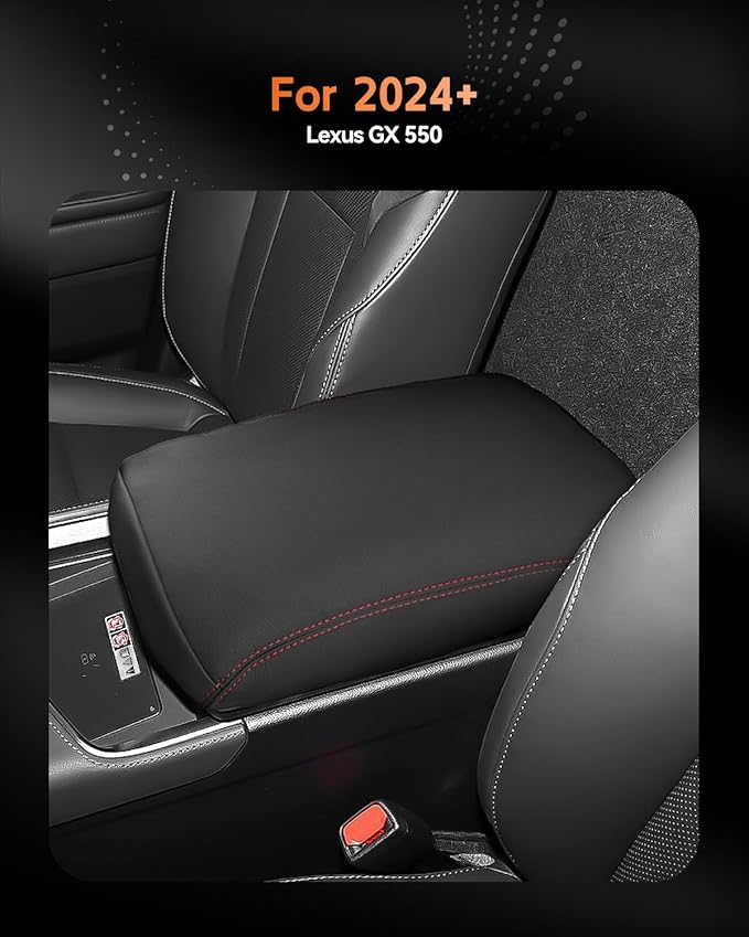 CDEFG for 2024 2025 Lexus GX 550 Center Console Cover Armrest Box Cover for GX550 (Premium, Premium Plus, Luxury, Luxury Plus, Overtrail, Overtrail Plus) Accessories Console Arm Rest Protector