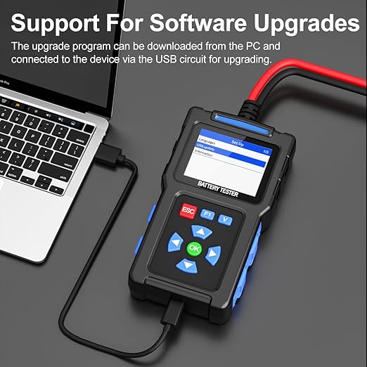 Battery Load Tester 12v Automotive, 20-2000 CCA Car Battery Tester and Alternator Tester for 24V Vehicles, BT300