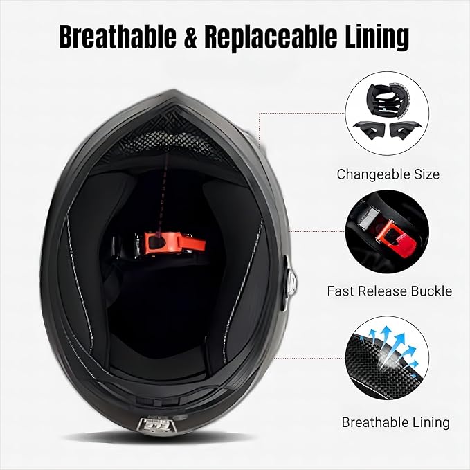 Bluetooth Motorcycle Helmet FreedConn BM12 DOT Full Face Bluetooth Helmets Motorcycle Dual Visor Helmet with Integrated Intercom System/ 2~3 Riders Pair/ 500M/ FM/ MP3/ Voice Dial (Multi-Color, XXL)