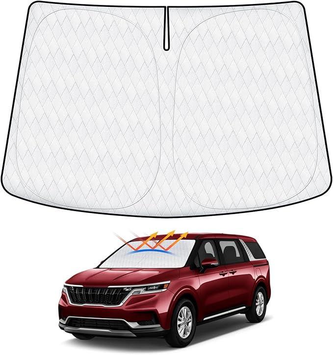 Cartist 5-Layer Windshield Sun Shade Custom Fit for Kia Carnival 2022-2025 2026 Accessories Foldable Car Front Window Sunshade Sun Visor
