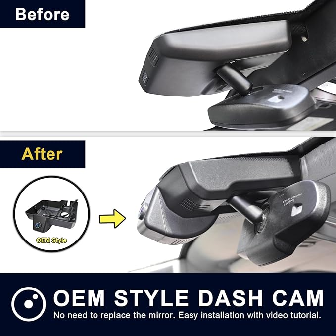 4K Dash Cam Custom fit for GMC Yukon, Yukon XL 2015 2016 2017 2018 2019 2020(Model D), Model D & Model C Have Same Models Years but Vehicle Sensor Cover are Different