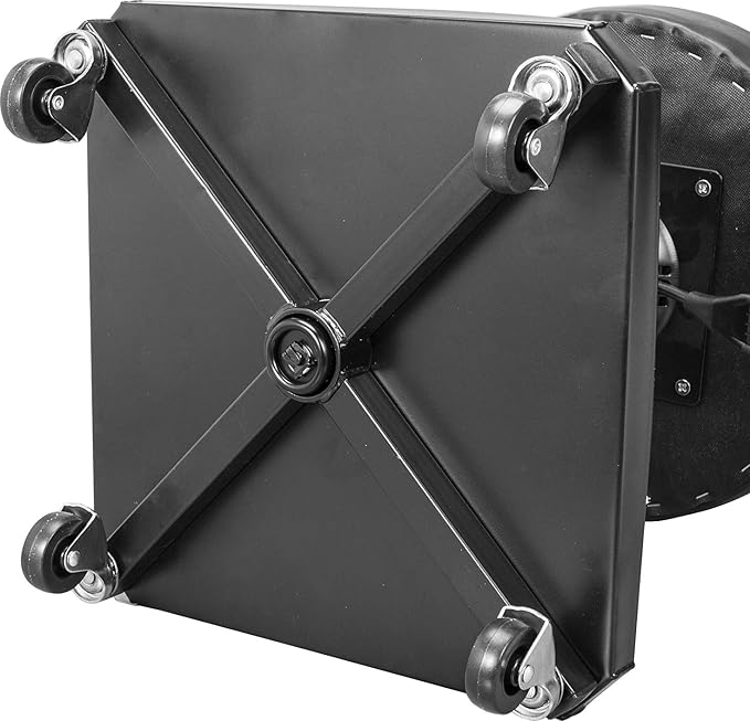 Torin ATR6350B Rolling Pneumatic Creeper Garage/Shop Seat: Padded Adjustable Mechanic Stool with Tool Tray Storage, Black