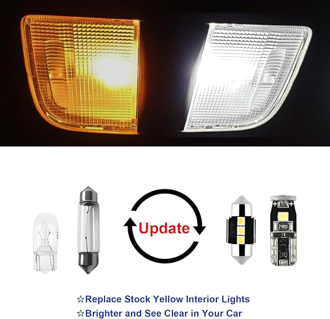 16 Pcs Super Bright 6000K White LED Interior Light: Bulbs Kit Package for 2011-2015 2016 2017 2018 2019 2020 2021 Toyota Sienna Lighting Package Kit Includes Light Accessories+ and Install Tool