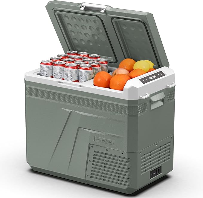 Alpicool 12V Refrigerator Freezer, Portable Refrigerator for Car with Dual Zone 42QT. Car Refrigerator Portable Freezer -4℉-68℉ RV Refrigerator Electric Cooler for Car Freezer Truck Outdoor Camping