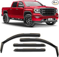 Voron Glass in-Channel Extra Durable Rain Guards for GMC Sierra 2014-2018 Crew Cab, Window Deflectors, Vent Window Visors, 4 Pieces - 200906