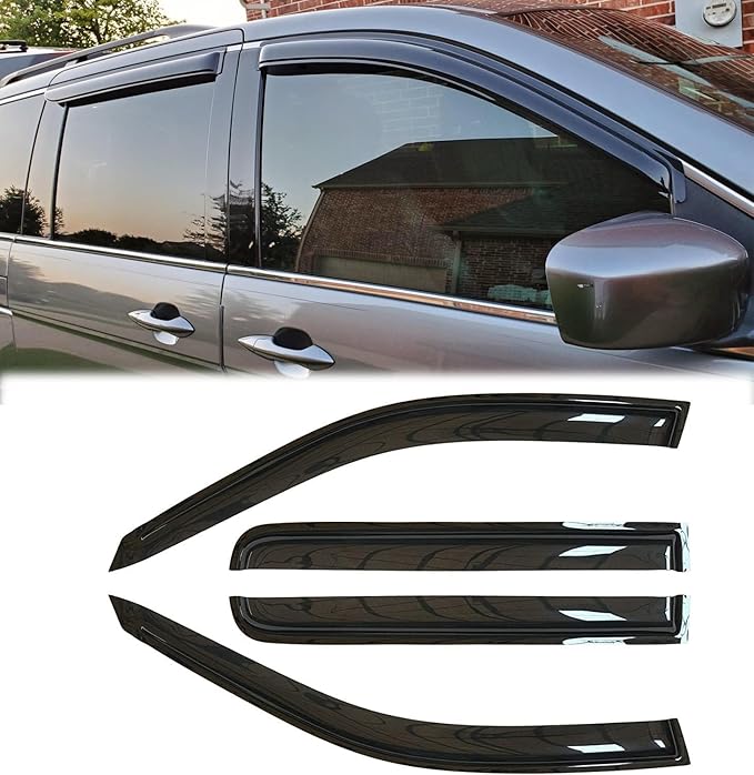 94029 Sunproof Waterproof Side Window Wind Deflector, 4pcs Protective Replacements Rain Guards Set, Window Visor fit for 2005 2006 2007 Honda Odyssey