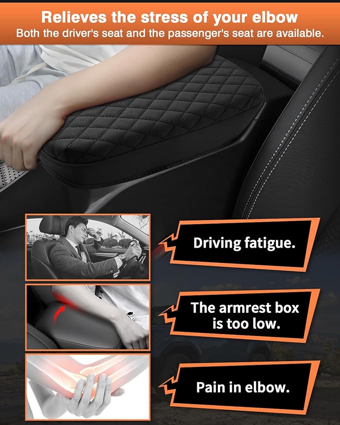 Shademax Custom for 2024 2025 2026 Chevy Trax Center Console Cover Armrest Cover for Chevrolet Trax LS/1RS/LT/2RS/ACTIV, Arm Rest Cushion Pad Leather Middle Console Lid Protector Trax Accessories