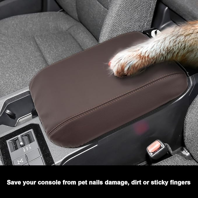 SXCY for 2024 2025 Land Cruiser Armrest Cover for Toyota Land Cruiser 2025 Center Console Cover 2024 2025 Land Cruiser Center Console Cover for 2025 Land Cruiser (Tan Line (Thin))
