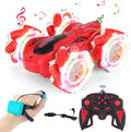 Gesture Sensing RC Stunt Car with Light, 2.4G 4WD Hand Controlled Gravity Remote Control Car Toy with 360° Flips Car for Boys Age 6 and Up Blue