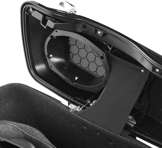 Green-L Vivid Black Hard Saddlebags with 6x9 Cut Out Speaker Lids Fit for Harley Touring Road King Street Glide Electra Ultra 2014-2024