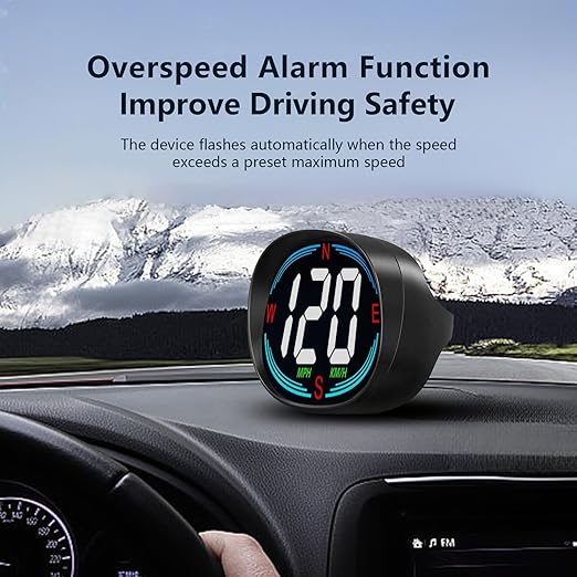 H2 GPS Speedometer Digital Speedometer GPS HUD Universal All Cars Head Up Display Vehicle Speed Compass MPH KMH Speed Gauge Plug and Play