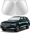 Custom Fit Windshield Sun Shade for Genesis GV80 2021-2025 - Full Coverage, 210T Reflective Fabric, Double-Layer Design - Blocks 99% UV Rays, Keeps Car Cool, Easy to Install and Store