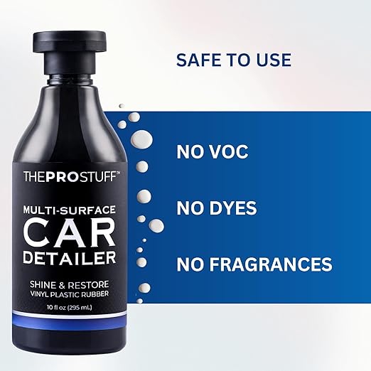 Multi-Surface Car Detailer | Trim Shine, Tire Shine, Interior Shine | Easy Apply, Long Lasting, No-Residue Formula | Back to Black Trim Restorer | Safe Car Detailing