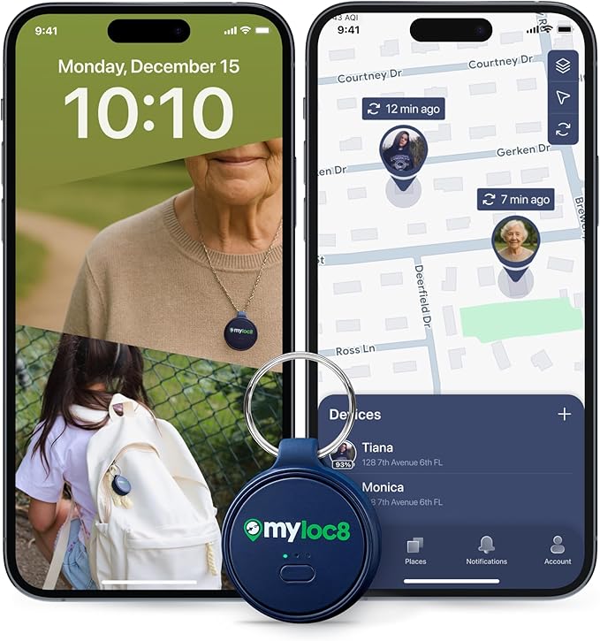 Highly Precise GPS Tracker for Keys, Backpack, Luggage & Kids – Built-in SIM, SOS Button - Smart Tag with Real-Time Tracking, Waterproof, iOS & Android Locator Device