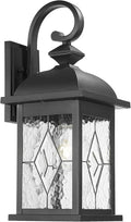 FEMILA 21" Large Exterior Wall Light Fixtures, Anti-Rust Waterproof Outdoor Wall Lantern Porch Lights for Entryway, Patio, Garage, Doorway, Matte Black, 4FD54B2 BK-SD
