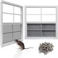 NeatiEase Upgraded Shed Windows 2 Pack, 24" x 24" Windows with Tempered Glass and Stainless Steel Screen for Shed, Chicken Coop, Playhouse, Household, Garage(White)