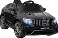 Aosom 12V Toddler Ride On Car with Remote Control, Mercedes Benz AMG GLC63S Coupe, Electric Car with 2 Speed, MP3 Player, Light, Horn, Songs, Suspension, Black