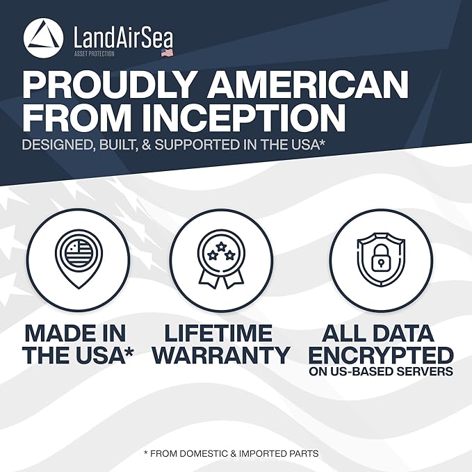 LandAirSea Overdrive GPS Tracker — Extended Life Battery, Magnetic, and Waterproof. Commercial GPS Tracker for Vehicles, Trailers, Equipment, and Assets. Real-Time Global Tracking.