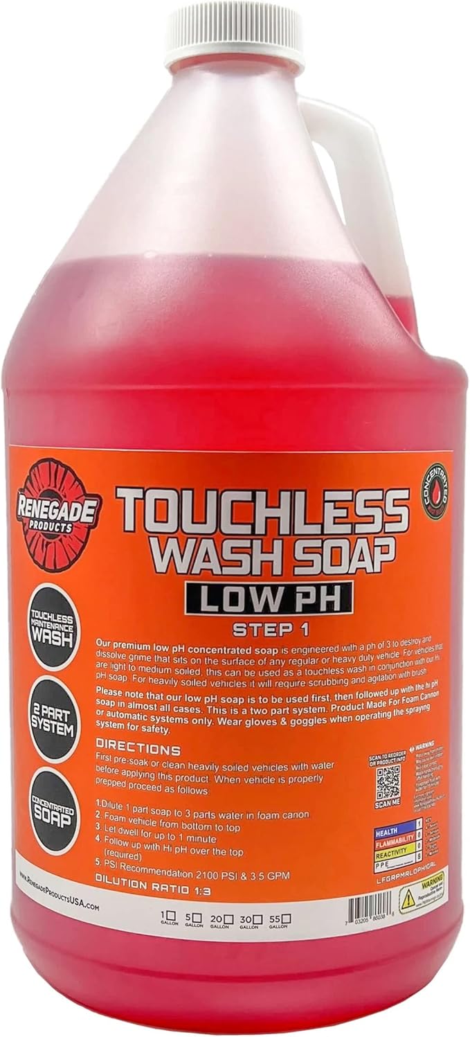 Renegade Products USA - Touchless 2-Step Truck Wash Soap System, Scrub Free Truck Cleaner for Big Rigs
