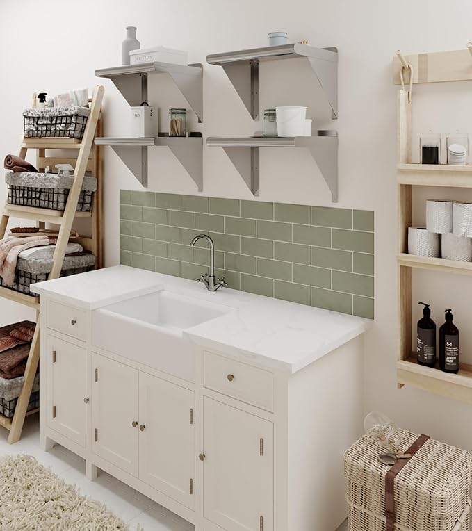 AmGood 12" X 16" Stainless Steel Wall Shelf | Metal Shelving | Garage, Laundry, Storage, Utility Room | Restaurant, Commercial Kitchen | NSF