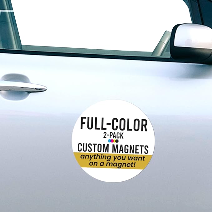 Magnet Me Up Customizable and Personalized Automotive Magnet Decals (12" Round)