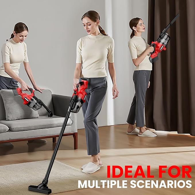 Cordless Vacuum for Milwaukee M18 Battery, 5 in 1 Handheld Electric Vacuum Cleaner with 500W Powerful Motor, 46 CFM Portable Hand Vacuum with 2 Filtration HEPA for Home, Floor, Carpet, Car (Tool Only)