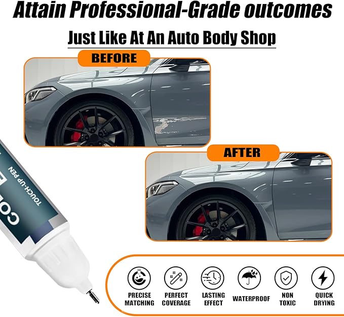 Sonic Gray Pearl(NH-877P/138P) Touch Up Paint Compatible with Honda, Car Paint Pen Scratch Repair Two-In-One Touch Up Paint, Premium Car Scratch Remover for Deep Scratches