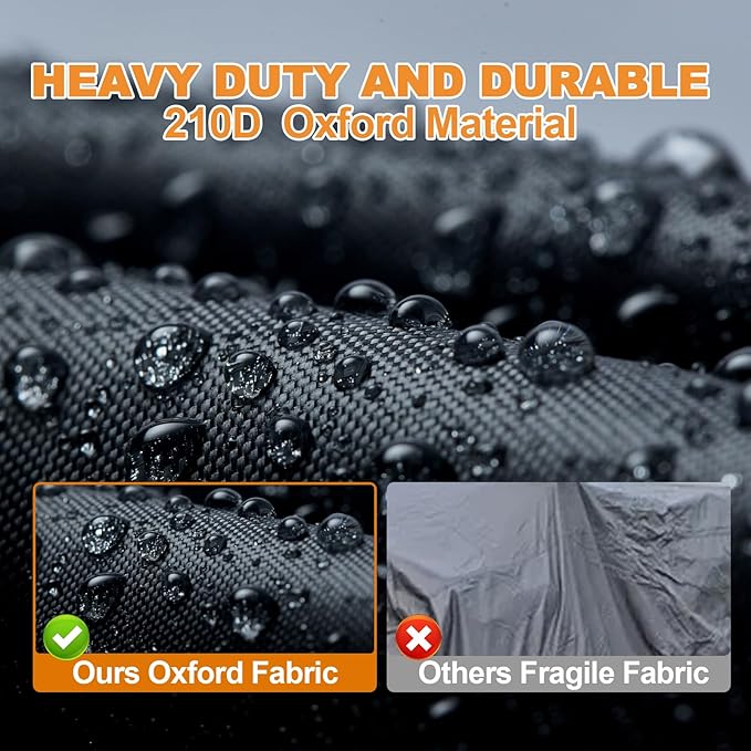 NEVERLAND ATV Cover Waterproof Outdoor - Heavy Duty ATV Covers Dustproof Anti-UV 4 Wheeler Cover All Weather Protection Four Wheeler Cover for Polaris Yamaha Suzuki Honda (Black Large)