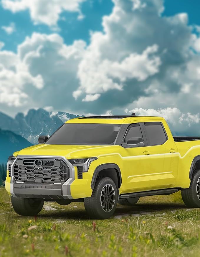 in-Channel Window Rain Guards Fit for Truck Toyota Tundra 2022 2023 2024 2025 CrewMax, Extra Durable Window Deflectors Vent Visors Shades Exterior Car Accessories Visors Rain Guards