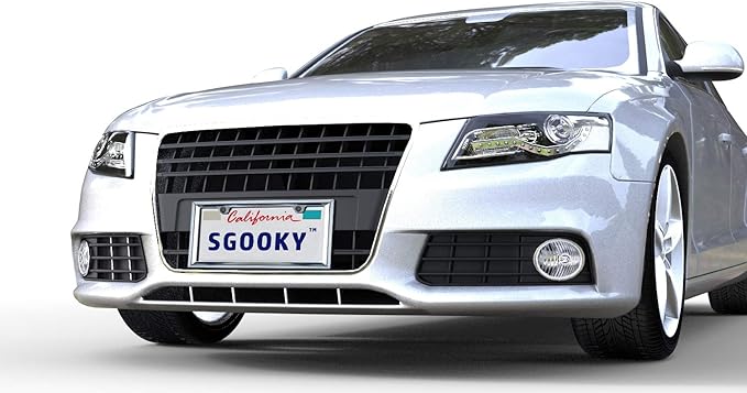 3D Chrome License Plate Frames, Pure Zinc Alloy Metal (Triangle Pattern)