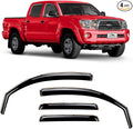 Voron Glass in-Channel Extra Durable Rain Guards for Trucks Toyota Tacoma 2005-2015 Double Cab, Window Deflectors, Vent Window Visors, 4 Pieces - 200841