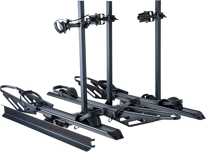 250LBS. Capacity Foldable 3-Ebike Rack with Ramp for Car SUV RV Truck Trailer and Van, 2 Inch Receiver