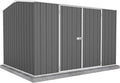 Premier Storage Sheds, 10'x7' Metal Garage, DIY Backyard Shed, Utility Tool Storage, Weather & Wind Resistant Aluminum Panels & Steel Frame, Maintenance-Free, 12 Year Warranty, Woodland Gray