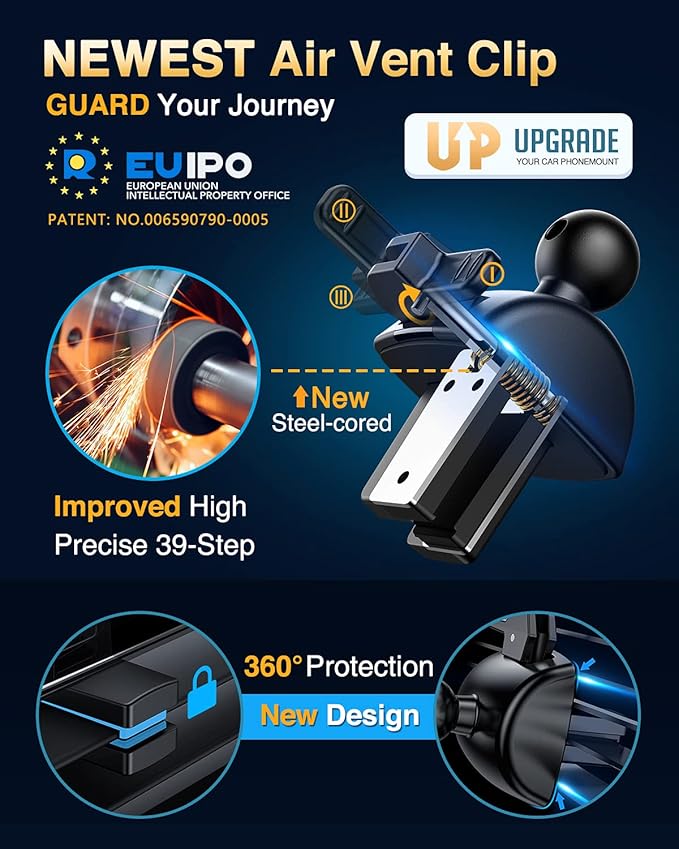 VANMASS [Pro Version] Universal Car Phone Mount [2025 Super Suction Cup] Phone Holder for Car, Cell Phone Car Mount for Windshield Dash Vent Truck Stand for iPhone 16 Pro Max 15 14 13 Samsung Android