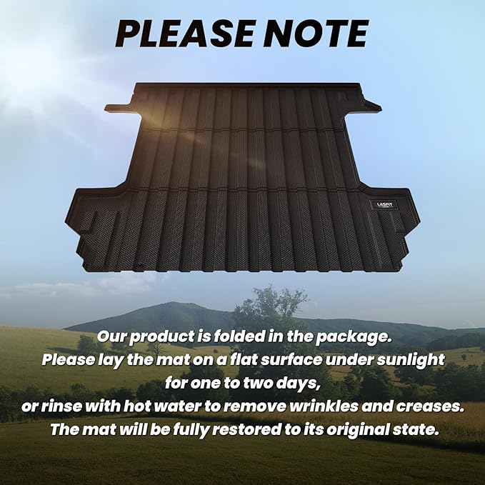 LASFIT Truck Bed Mat 2019-2025 for Chevrolet Chevy Silverado 1500 | GMC Sierra 1500 (Only Fit 5.8FT Bed), Bed Liner for Chevy Silverado GMC Sierra 1500, Not Fit Optional CarbonPro Bed