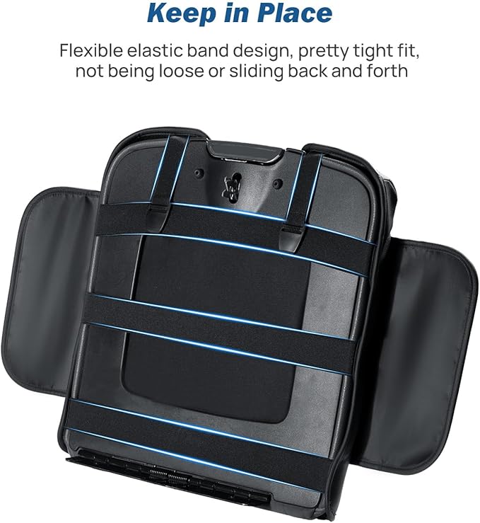 JOYTUTUS Center Console Cover Compatible with 2013-2018 Ram 1500 & 2013-2025 Ram 2500/3500/1500 Classic Model Jump Seat, Leather Arm Rest Armrest Cover for Car, Middle Console Cover Lid, with 2 Pocket